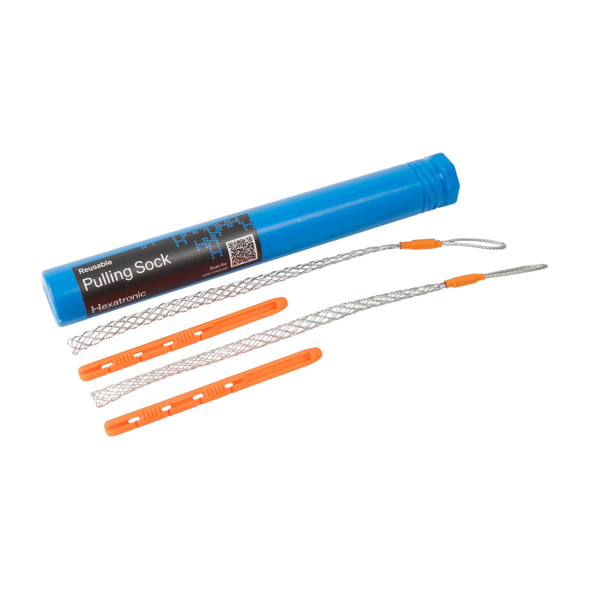 Reusable Pulling Sock Kit - 2 Hexatronic Pulling Socks & 2 Hexatronic Cable Pullers