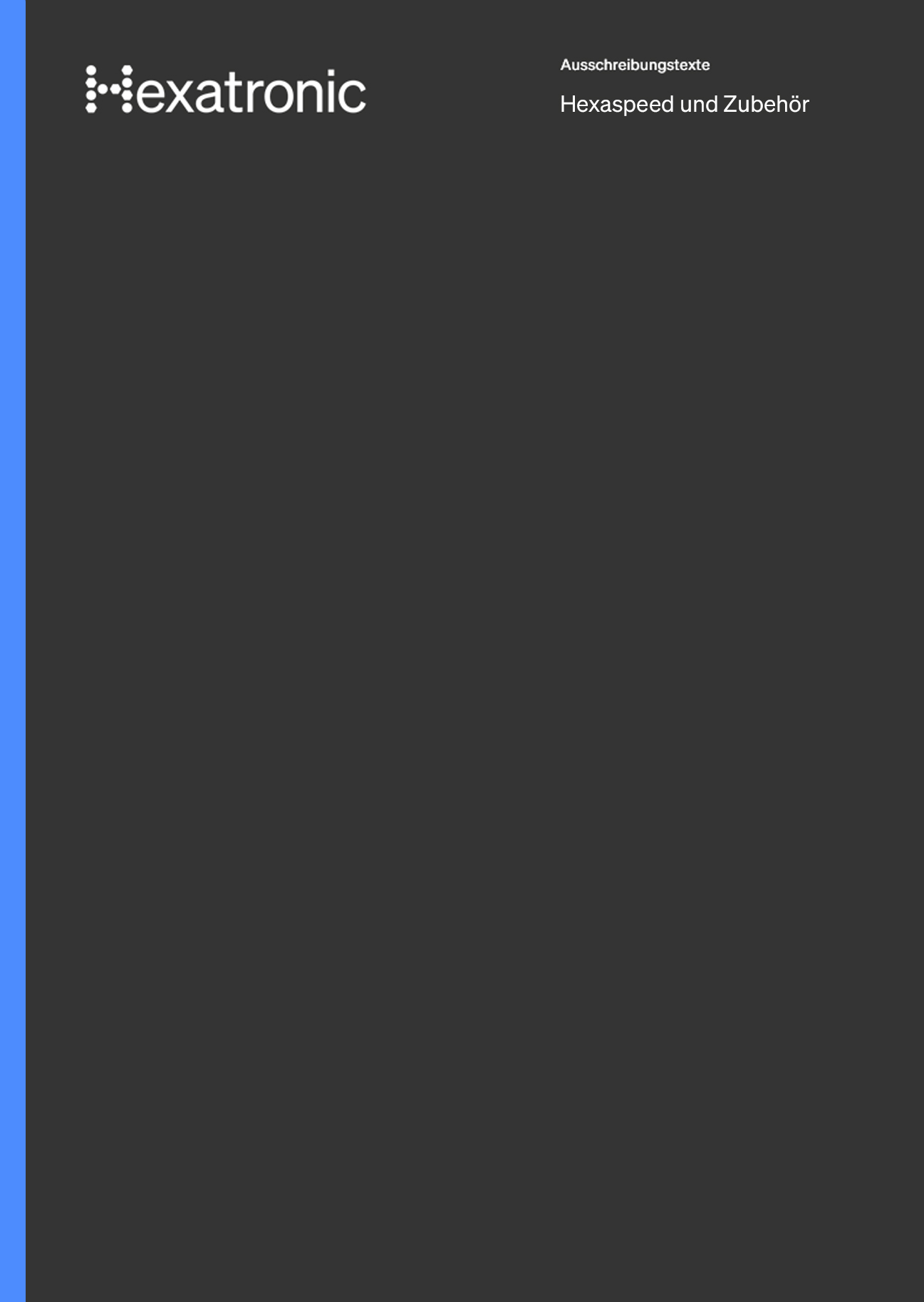Download Ausschreibungstexte | Hexaspeed Mikrorohrsystem und Zubehör