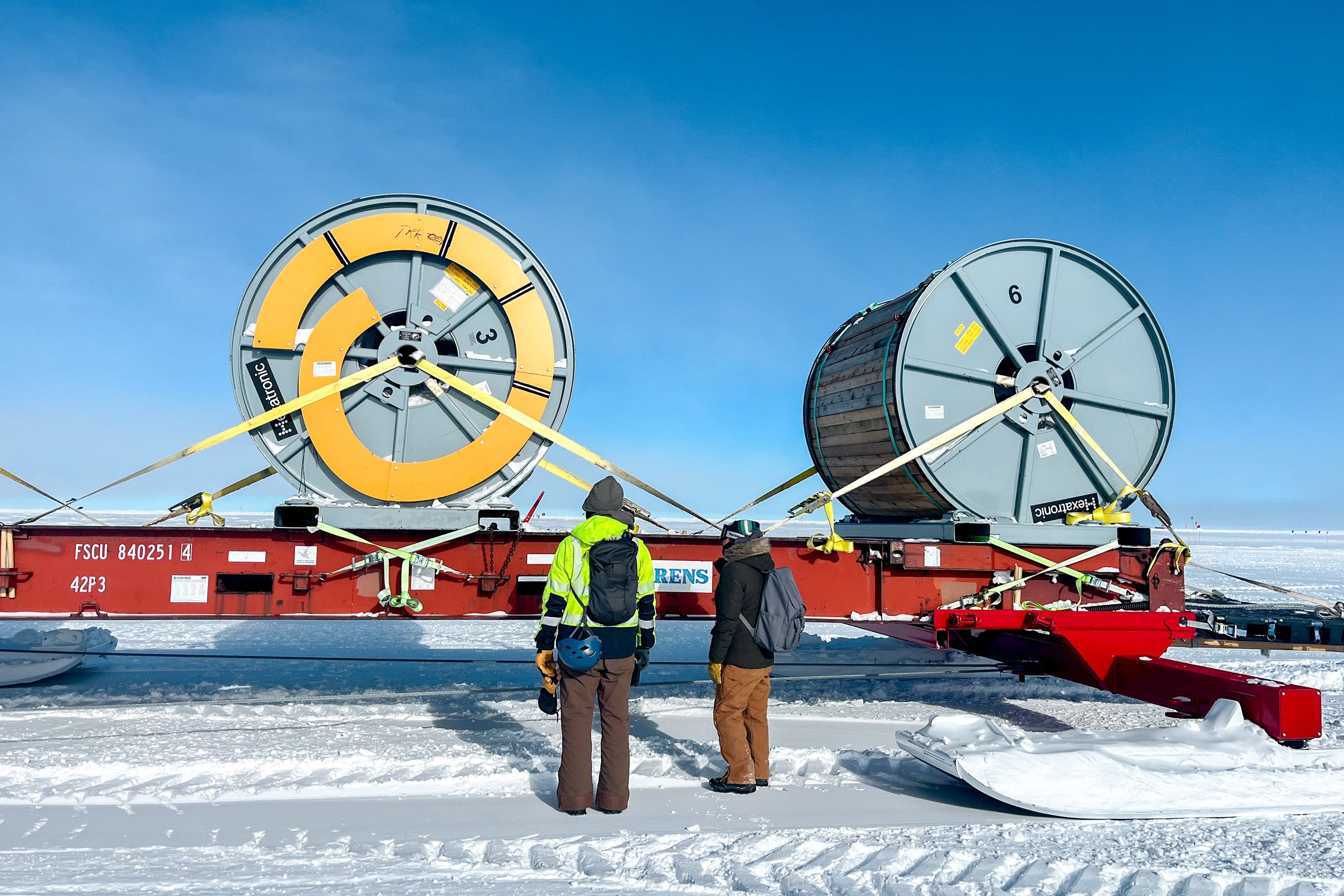 Hexatronic cable delivery to the South Pole for IceCube Neutrino Observatory and Michigan State University.