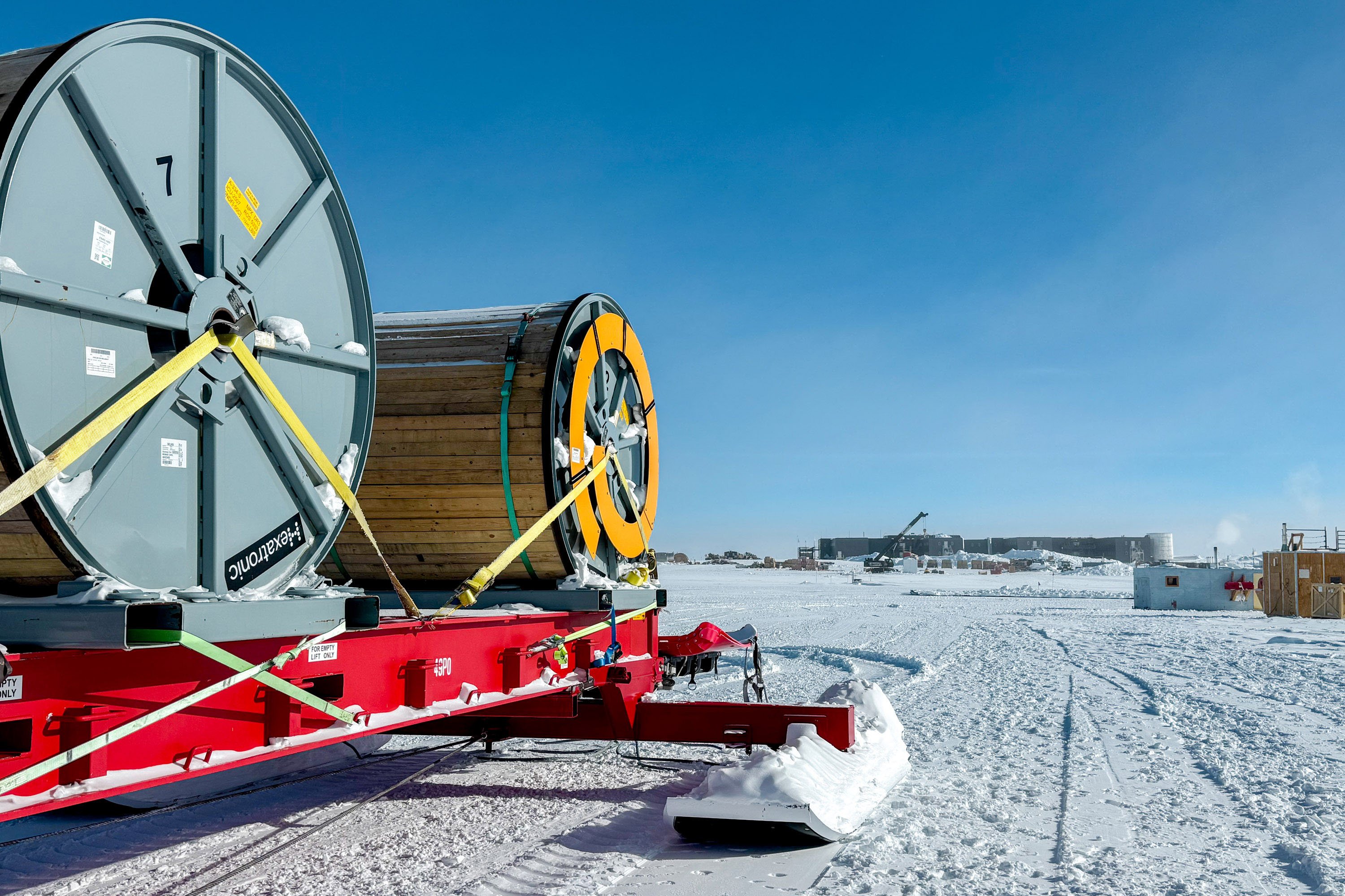 Hexatronic cable delivery to the South Pole for IceCube Neutrino Observatory and Michigan State University.