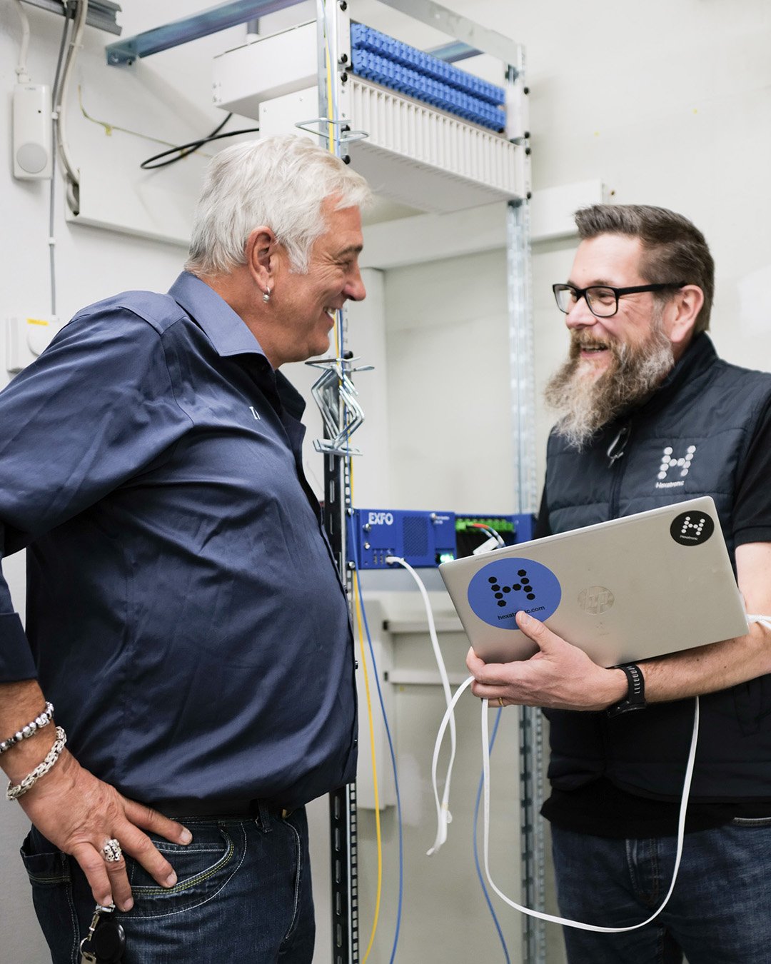 Roland Martin and Anders Berkelund are working on the Hexatronic project for the Flen Municipality.