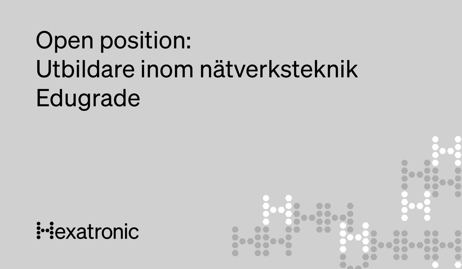 Utbildare inom nätverksteknik – Edugrade