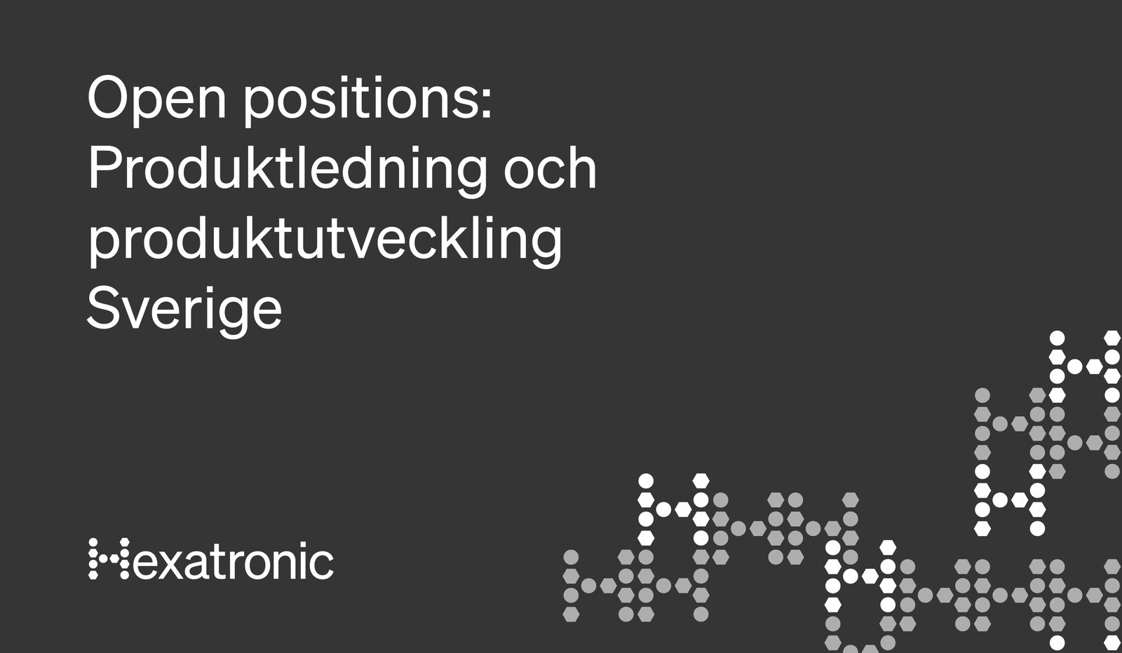 Produktledning och produktutveckling – Hexatronic Sverige