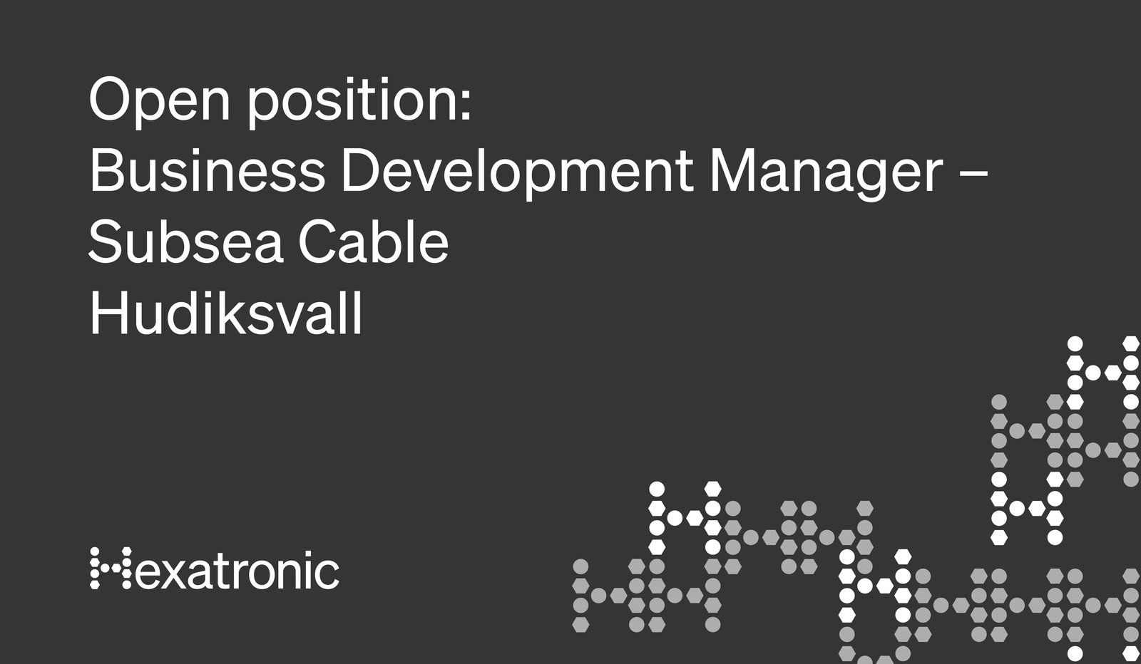 Business Development Manager – Subsea Cable
