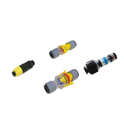 Gas- and Water Block  Connectors