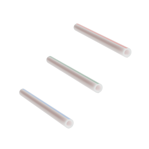 Three, striped thick-walled microducts