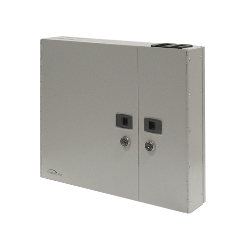 Medium double door wall enclosure suitable for 4 plates and up to 96 fibers.