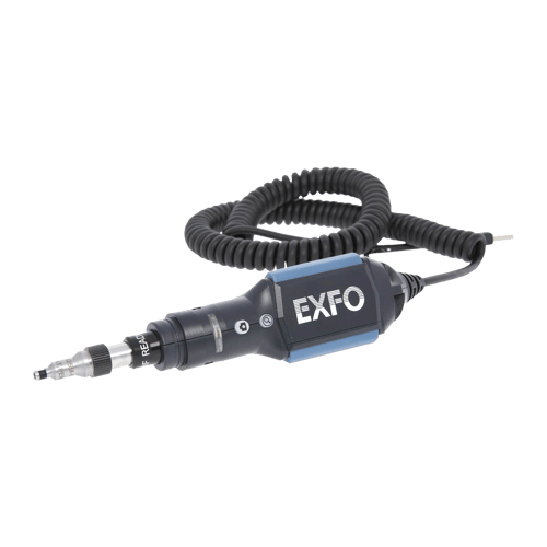 Black and blue EXFO labelled, wired fiber inspection probe 