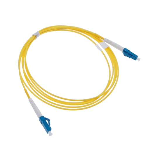 One yellow interconnect patch cord