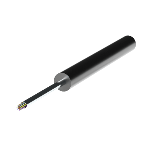 Submarine optical cable part made of stainless steel with black sheath