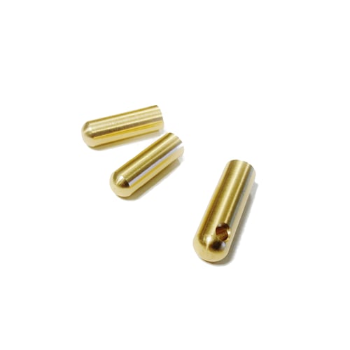 Three cable brass end caps for blowing of micro cables