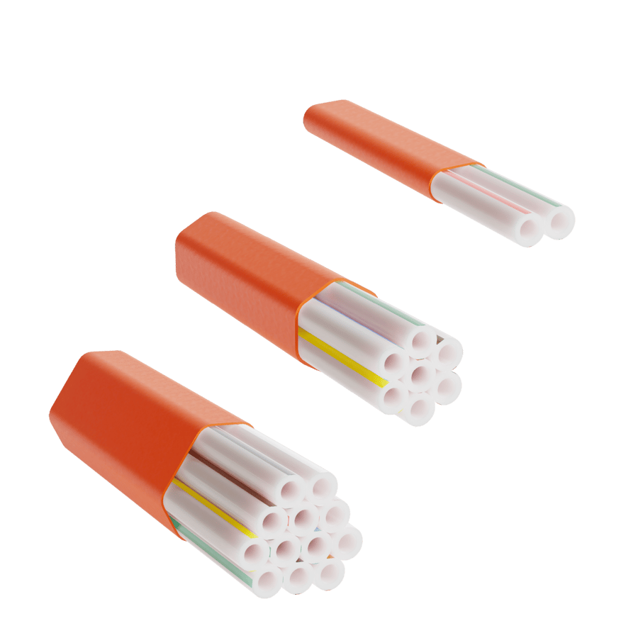 Microduct Assembly 10/6 mm Direct Buried Thick Walled Ducts Hexatronic