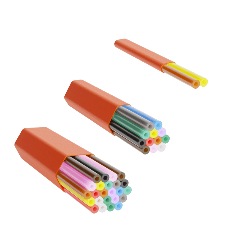 Microduct Assembly 7/3.5 mm Direct Buried Thick Walled Ducts Hexatronic