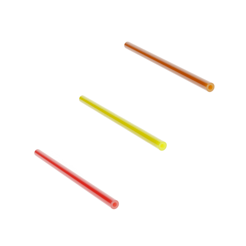 Three microducts in orange, yellow and red