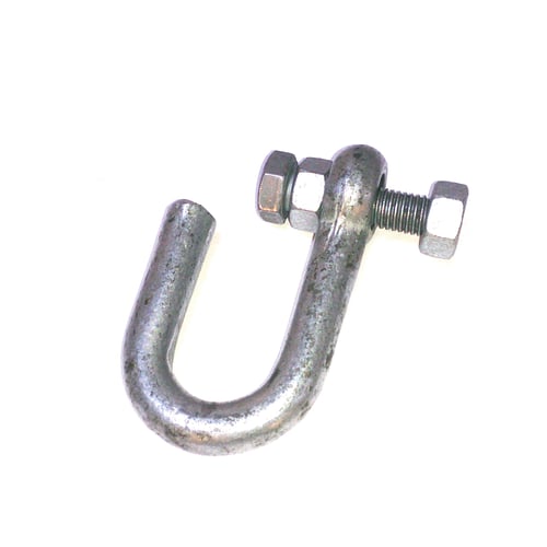 Hook with one bolt both in galvanized steel