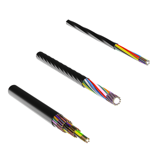 Three different versions of Hexatronic Viper Micro Cable super slim with black sheath