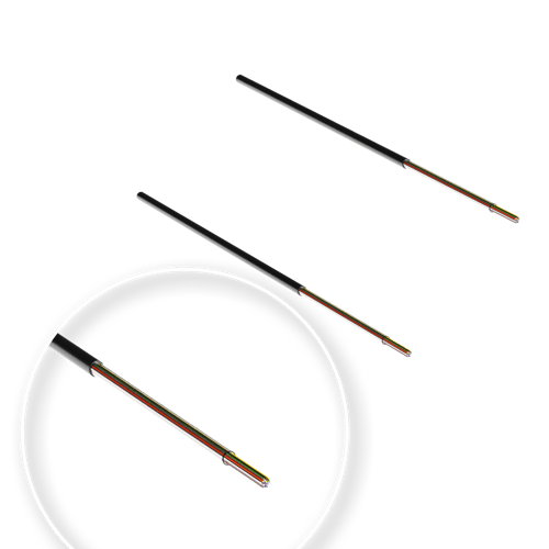 Three different versions of Hexatronic Raptor Nano Cable with black sheath