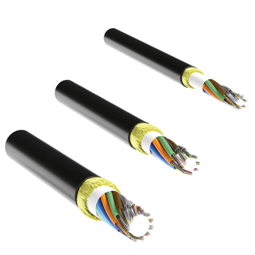 ADSS cable following the TIA colour standard. Designed for spans up to 150m.