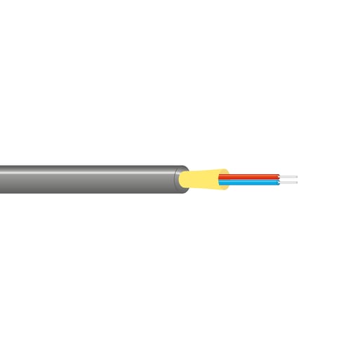 Illustrated fiber optic drop cable with black sheath