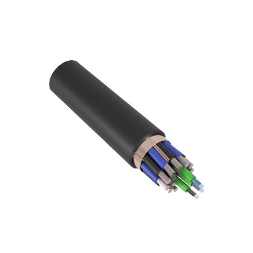 Hybrid multiway fiber and power to the antenna.