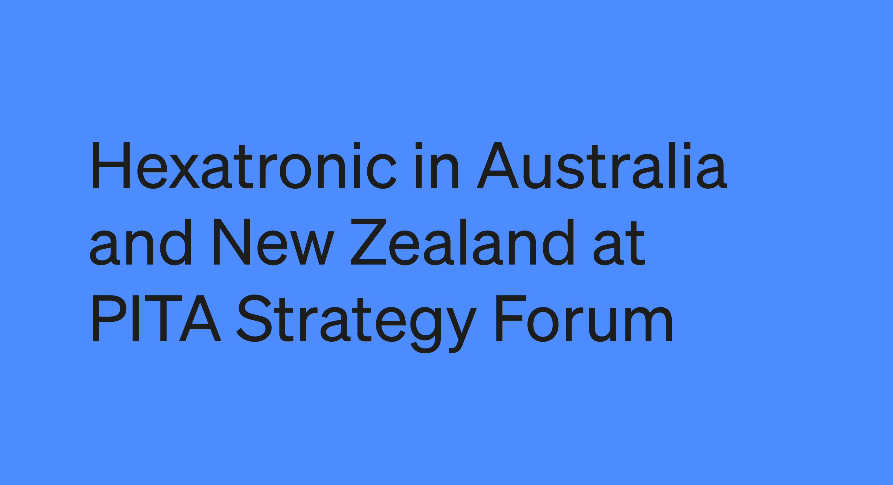PITA Strategy Forum