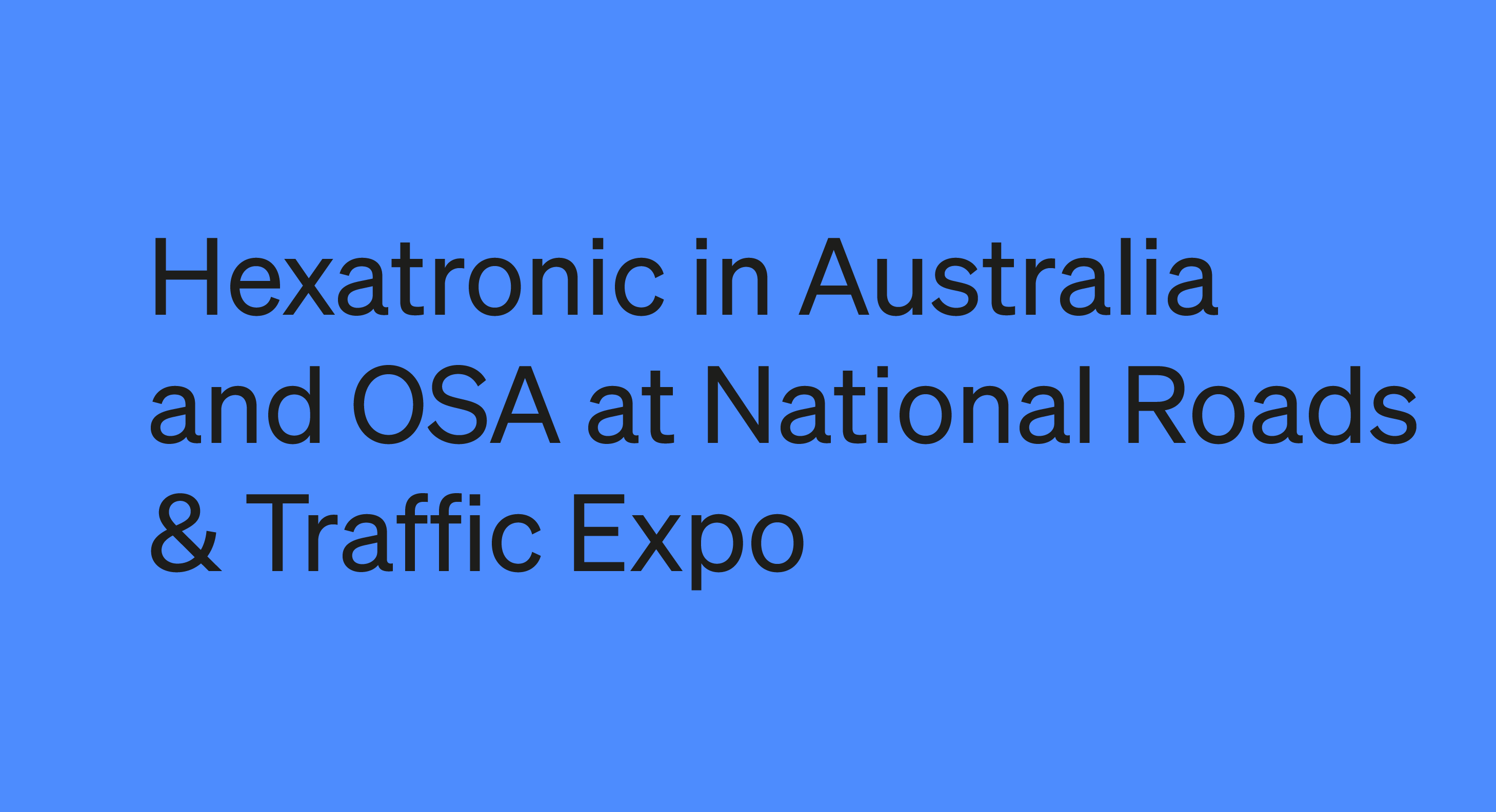 National Roads & Traffic Expo