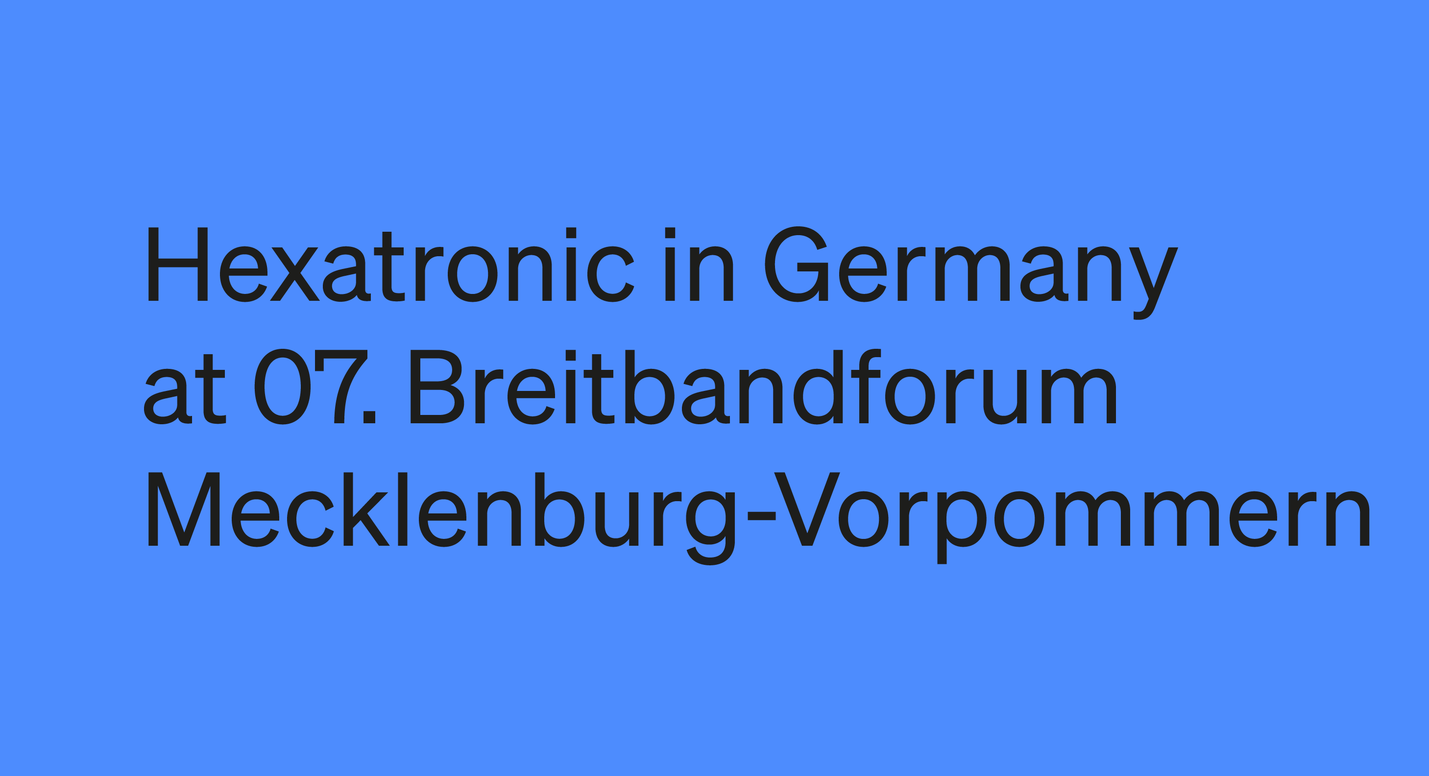 07. Breitbandforum Mecklenburg-Vorpommern