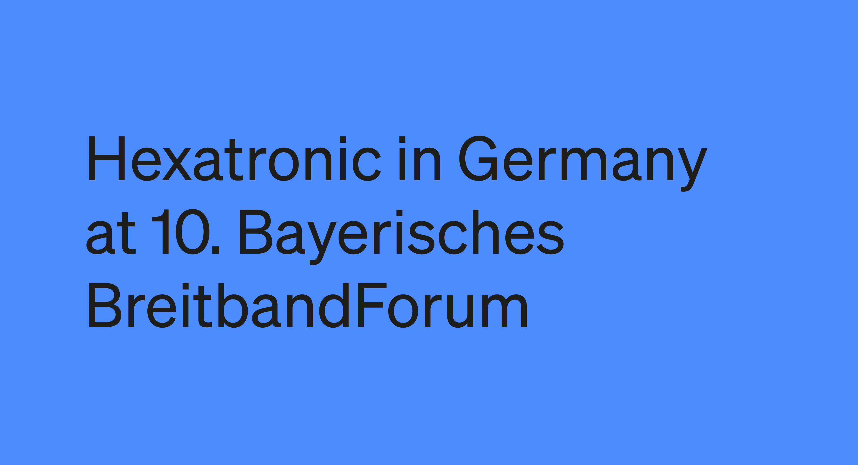 10. Bayerisches BreitbandForum