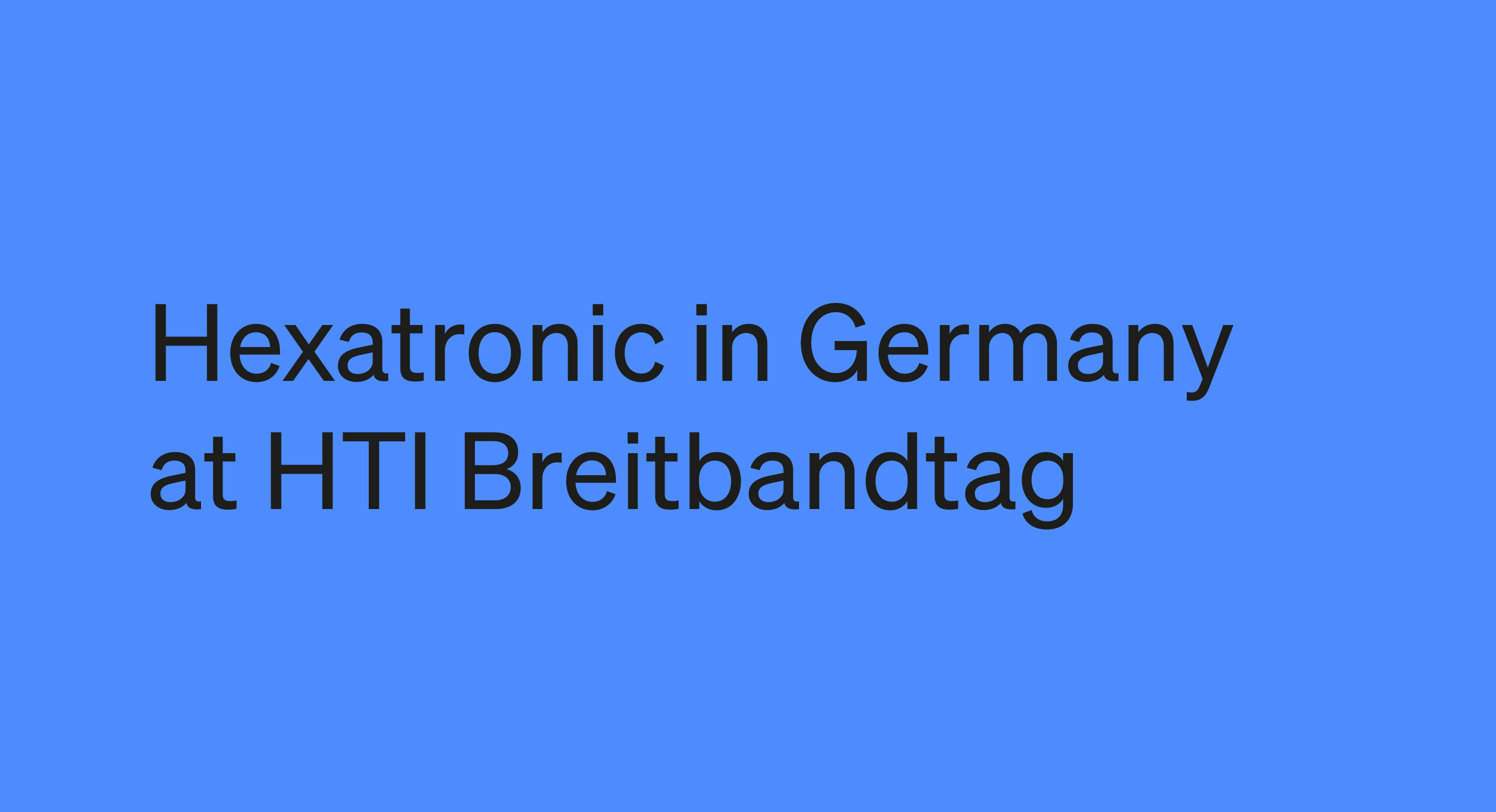 HTI Breitbandtag