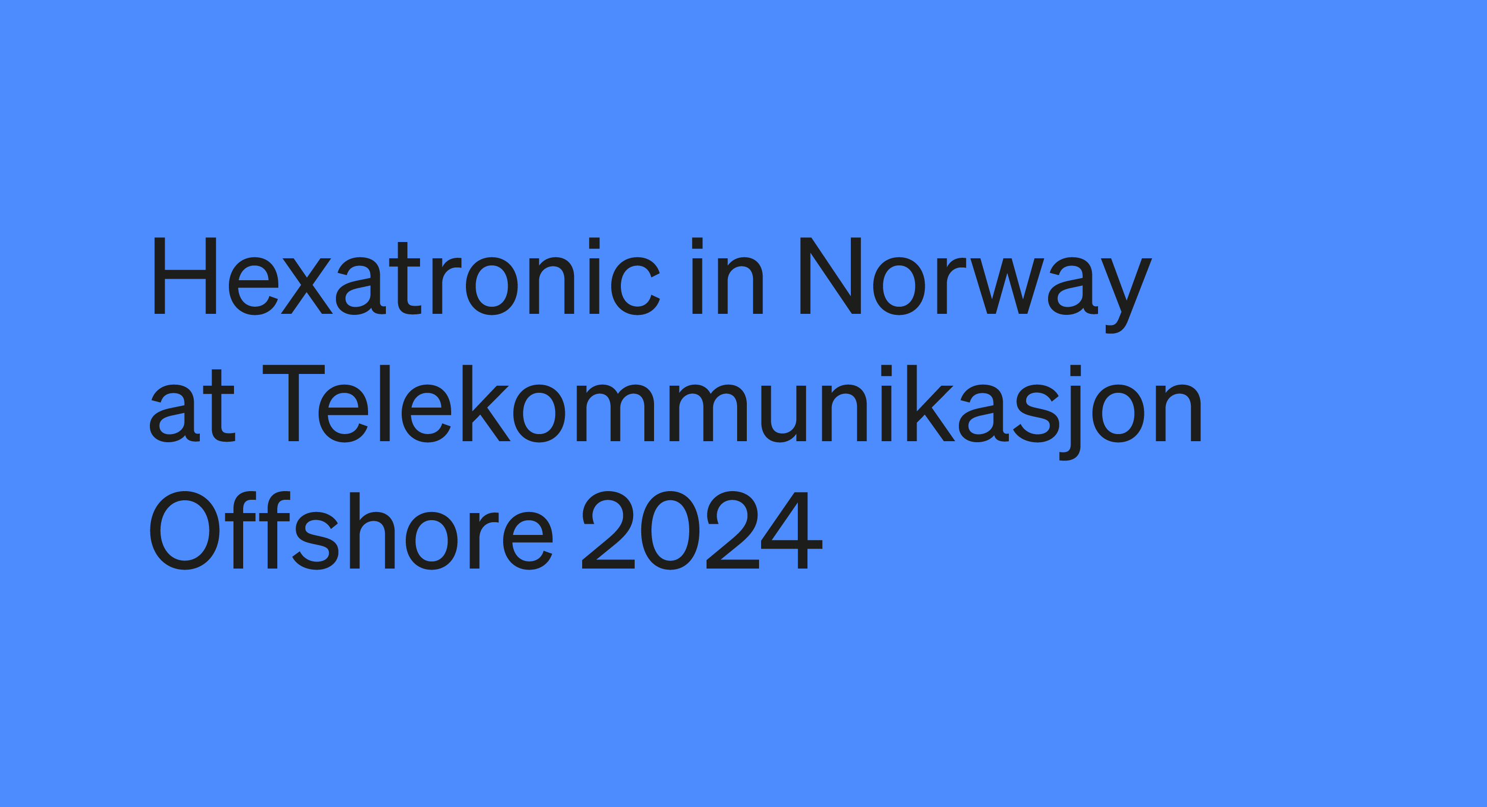 Telekommunikasjon Offshore 2024