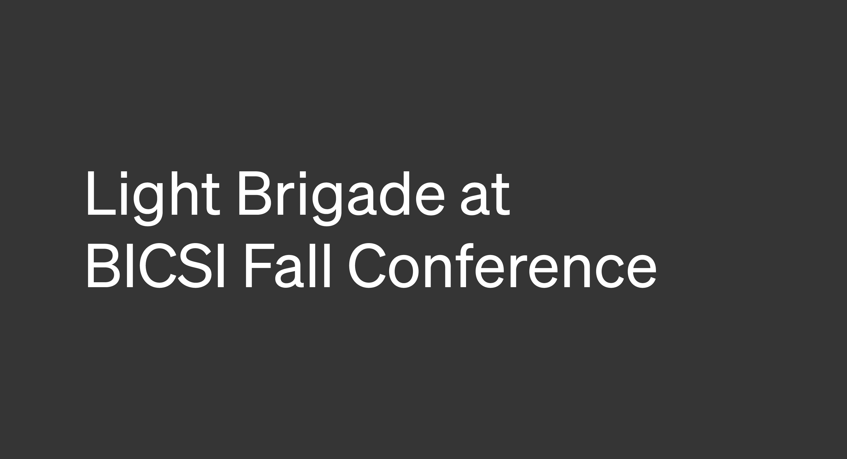 BICSI Fall Conference