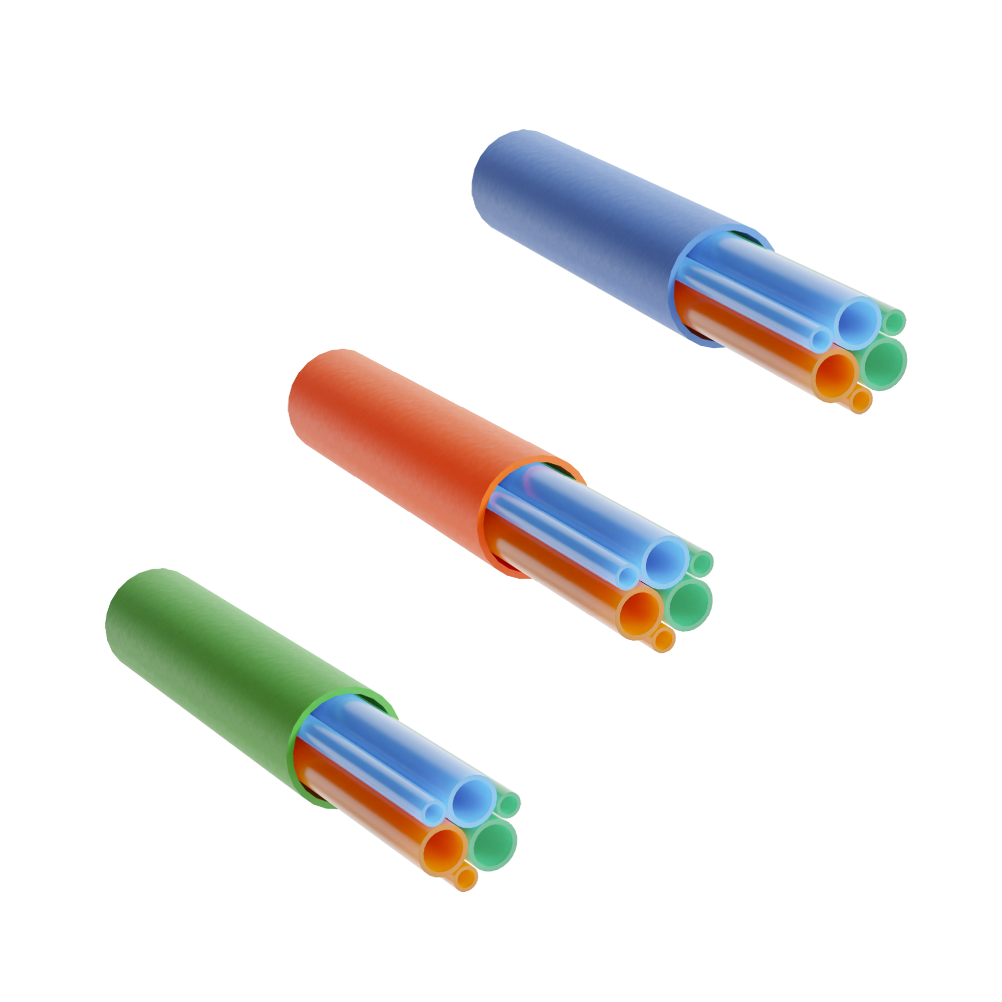 Microduct Assembly, Hybrid 5/3.5 and 10/8 mm Duct Install Microducts